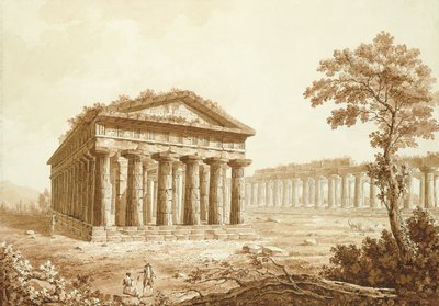 Le temple de Neptune et la basilique de Paestum - Franz Kaisermaan